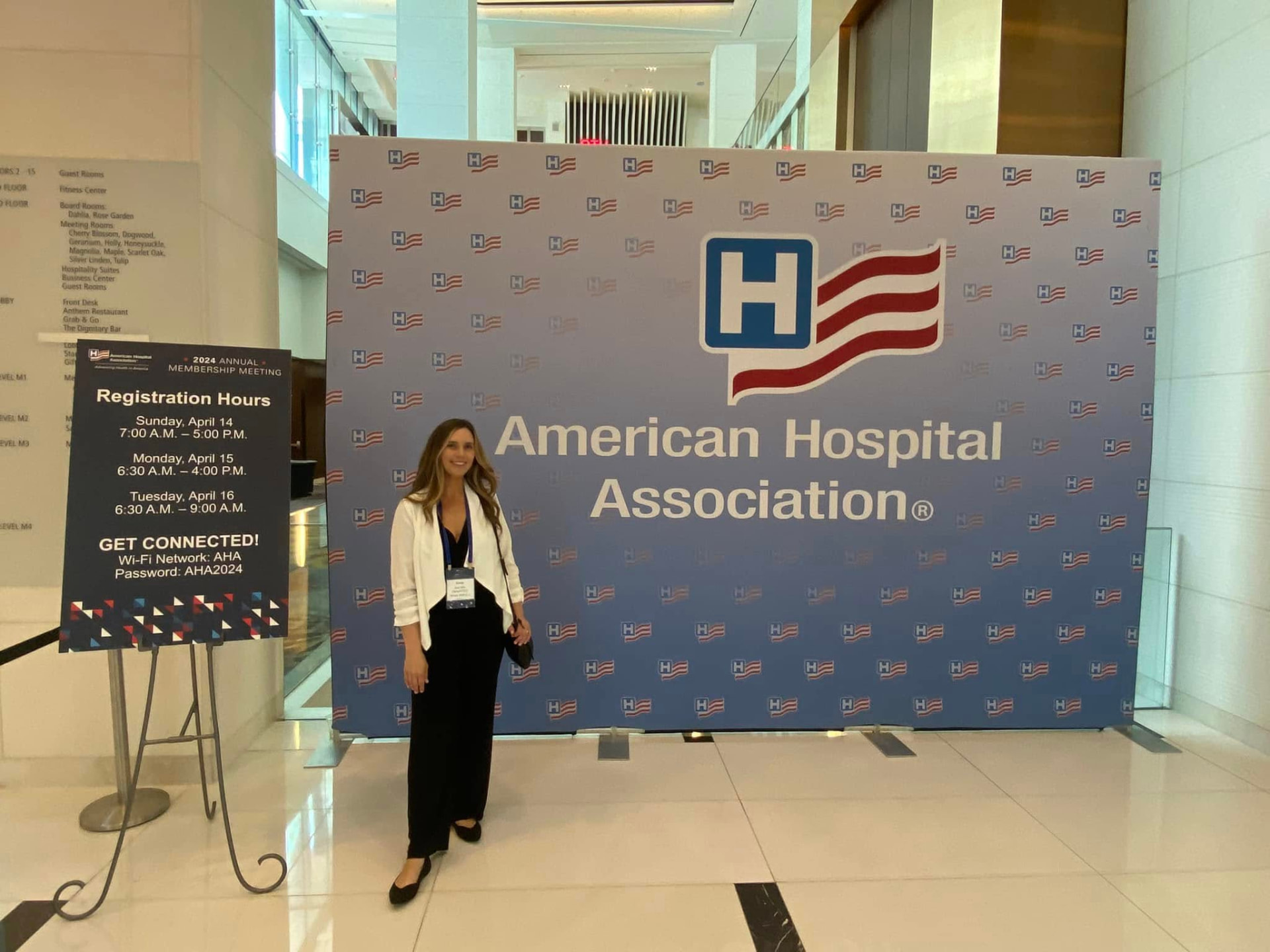 Cindy Bush at the American Hospital Association annual membership meeting